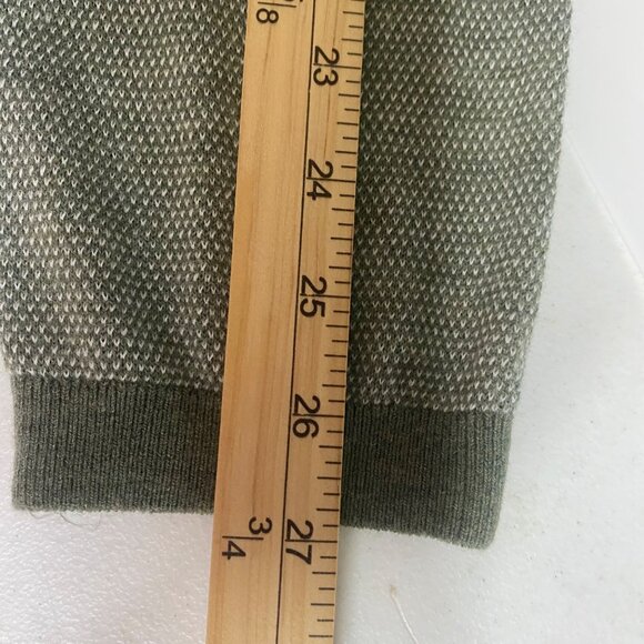 Tahari Wool Blend Polo Sweater Mens M Sage Green Long Sleeve Knit Relaxed - Picture 8 of 9